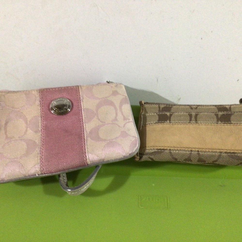 Coach wristlet and keychain mini wallet